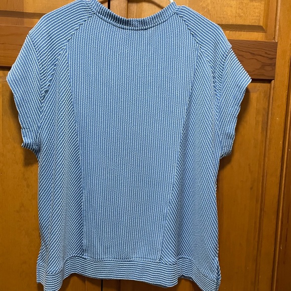 Umgee Blue Knit Wide-Leg top/pant set - Picture 4 of 7